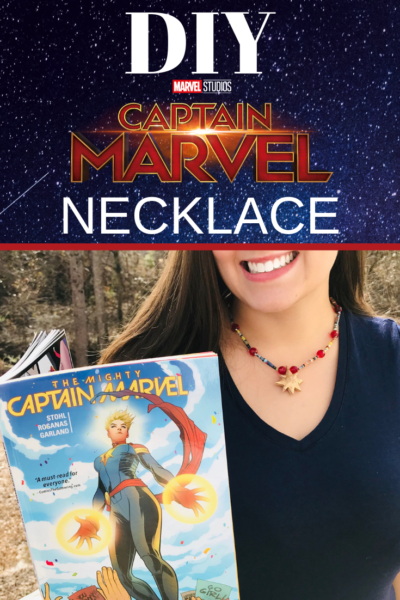 Go higher, further and faster with this DIY Captain Marvel Necklace! Made from up cycled comic book pages, this is the perfect craft for Tweens, Teens and Marvel Movies Fans. #Marvel #CaptainMarvel #DIY #JewelryMaking #BeadMaking #PaperBeads #ComicBooks #MarvelStudios #SuperHeroCrafts Go higher, further and faster with this DIY Captain Marvel Necklace! Made from up cycled comic book pages, this is the perfect craft for Tweens, Teens and Marvel Movies Fans. #Marvel #CaptainMarvel #DIY #JewelryMaking #BeadMaking #PaperBeads #ComicBooks #MarvelStudios #SuperHeroCrafts