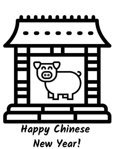 Free Kids Chinese New Year Coloring Page, Free Chinese New Year Coloring, Printable Chinese New Year Coloring Page