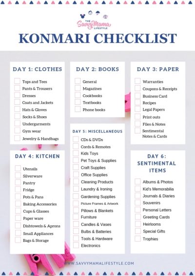 Marie Kondo Organization Tips, Marie Kondo Checklist, How To Clean Like Marie Kondo