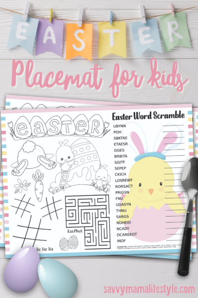 Printable Easter Placemat: Keep the kids entertained and help keep clean up easy with these fun printable easter kid's placemats! Just download and print. #Easter #KidsEasterIdeas #SpringKidsIdeas #Printables #TableDecor #EasterTableDecor Printable Easter Placemat: Keep the kids entertained and help keep clean up easy with these fun printable easter kid's placemats! Just download and print. #Easter #KidsEasterIdeas #SpringKidsIdeas #Printables #TableDecor #EasterTableDecor