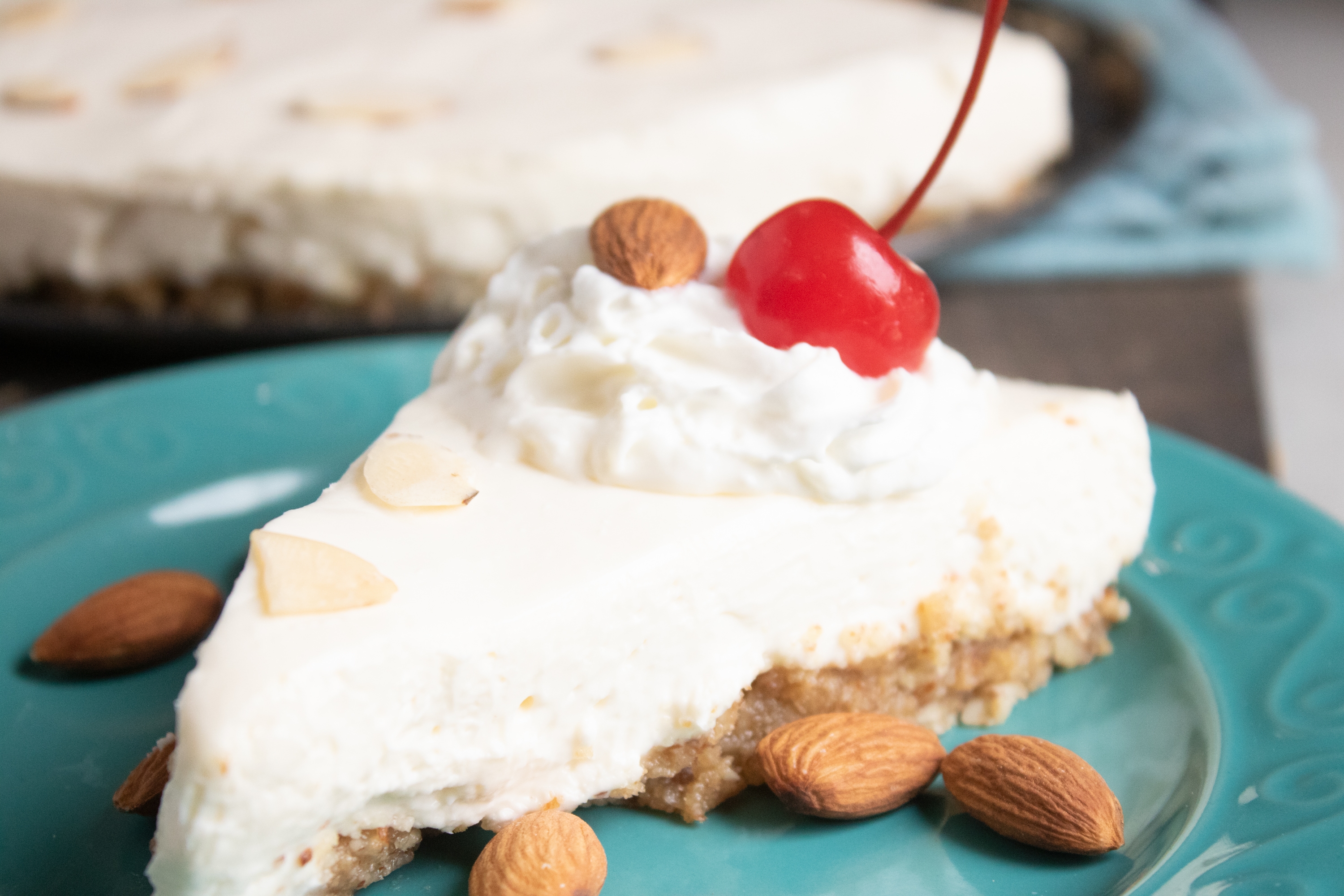 No-Bake Cheesecake, Easy Cheesecake Recipe, Almond Cheesecake, No-Bake Dessert