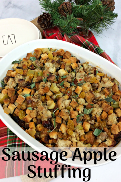This savory sausage apple stuffing recipe is perfect for an easy Thanksgiving side dish. Make it ahead of time and bake when you're ready. #Thanksgiving #ThanksgivingSideDish #Stuffing #Dressing #StuffingRecipe #Apple #EasyThanksgiving This savory sausage apple stuffing recipe is perfect for an easy Thanksgiving side dish. Make it ahead of time and bake when you're ready. #Thanksgiving #ThanksgivingSideDish #Stuffing #Dressing #StuffingRecipe #Apple #EasyThanksgiving