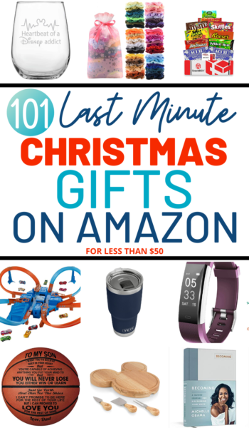 Need a last minute Christmas gift? All of these gifts are available on Amazon for less than $50! Shop for her, him, teens, traveler, baby, Disney fan and movie buff! #GiftIdeas #Christmas #ChristmasGiftIdeas #ChristmasGifts #GiftIdeas