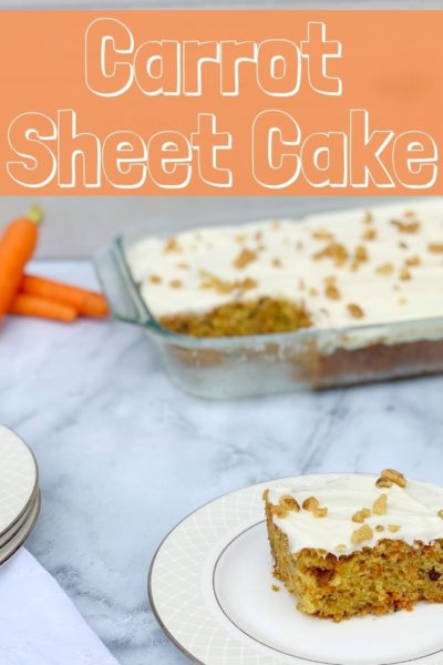 This sheet cake recipe only requires one bowl! It's a Carrot Sheet Cake recipe that serves a big crowd - perfect as an Easter Dessert. #CarrotCake #SheetCake #SheetCakeRecipes #CarrotCakeRecipes #EasterDessertRecipes #SpringDessert #SpringCake #CakeRecipes This sheet cake recipe only requires one bowl! It's a Carrot Sheet Cake recipe that serves a big crowd - perfect as an Easter Dessert. #CarrotCake #SheetCake #SheetCakeRecipes #CarrotCakeRecipes #EasterDessertRecipes #SpringDessert #SpringCake #CakeRecipes