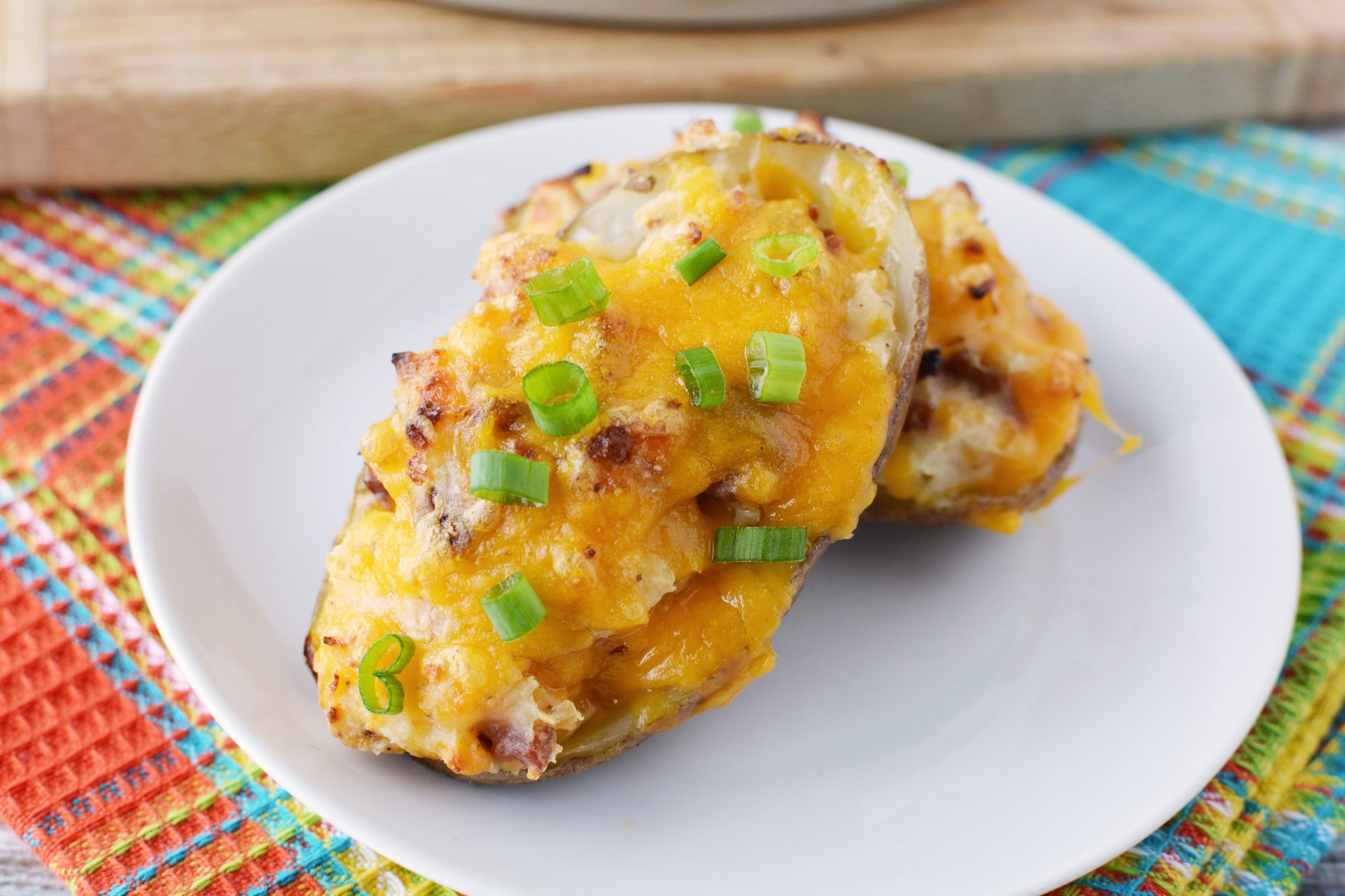 Twice Baked Potato Skins, Tailgating Recipe, Super Bowl Appetizer, Easy Super Bowl Appetizer Recipe