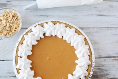 Peanut Butter Pie, No-Bake Peanut Butter Pie Decorating
