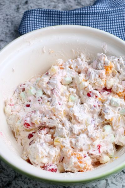 Making Ambrosia Salad, Easy Ambrosia Salad Recipe, Easy Dessert Salad Making Ambrosia Salad, Easy Ambrosia Salad Recipe, Easy Dessert Salad