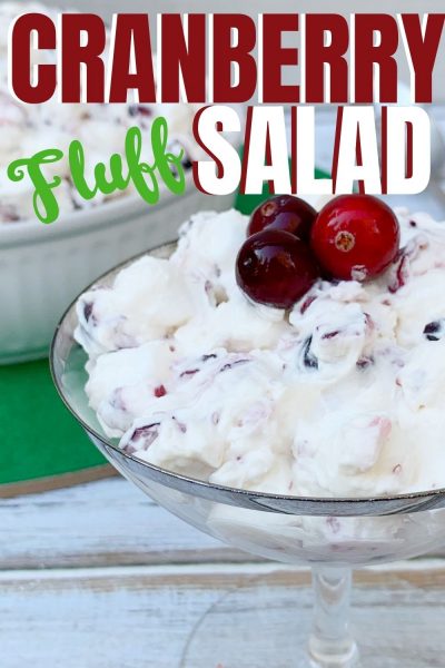 Need a Christmas Side Dish Recipe? This Cranberry Fluff Salad is a colorful addition! It's made with crushed pineapple, fresh cranberries and a dressing. It's everyone's favorite southern holiday recipe! #DessertSalad #CranberryFluffSalad #CranberrySalad #ChristmasSideDish #ChristmasRecipe #ChristmasSideDishRecipe Need a Christmas Side Dish Recipe? This Cranberry Fluff Salad is a colorful addition! It's made with crushed pineapple, fresh cranberries and a dressing. It's everyone's favorite southern holiday recipe! #DessertSalad #CranberryFluffSalad #CranberrySalad #ChristmasSideDish #ChristmasRecipe #ChristmasSideDishRecipe