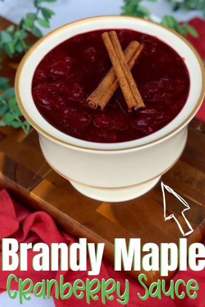 Sweet with a hint of maple, these Brandy Maple Cranberries are always a hit during the holiday season. You'll never go back to canned cranberries again. #CranberryRecipe #CranberrySauce #BrandyRecipe Sweet with a hint of maple, these Brandy Maple Cranberries are always a hit during the holiday season. You'll never go back to canned cranberries again. #CranberryRecipe #CranberrySauce #BrandyRecipe