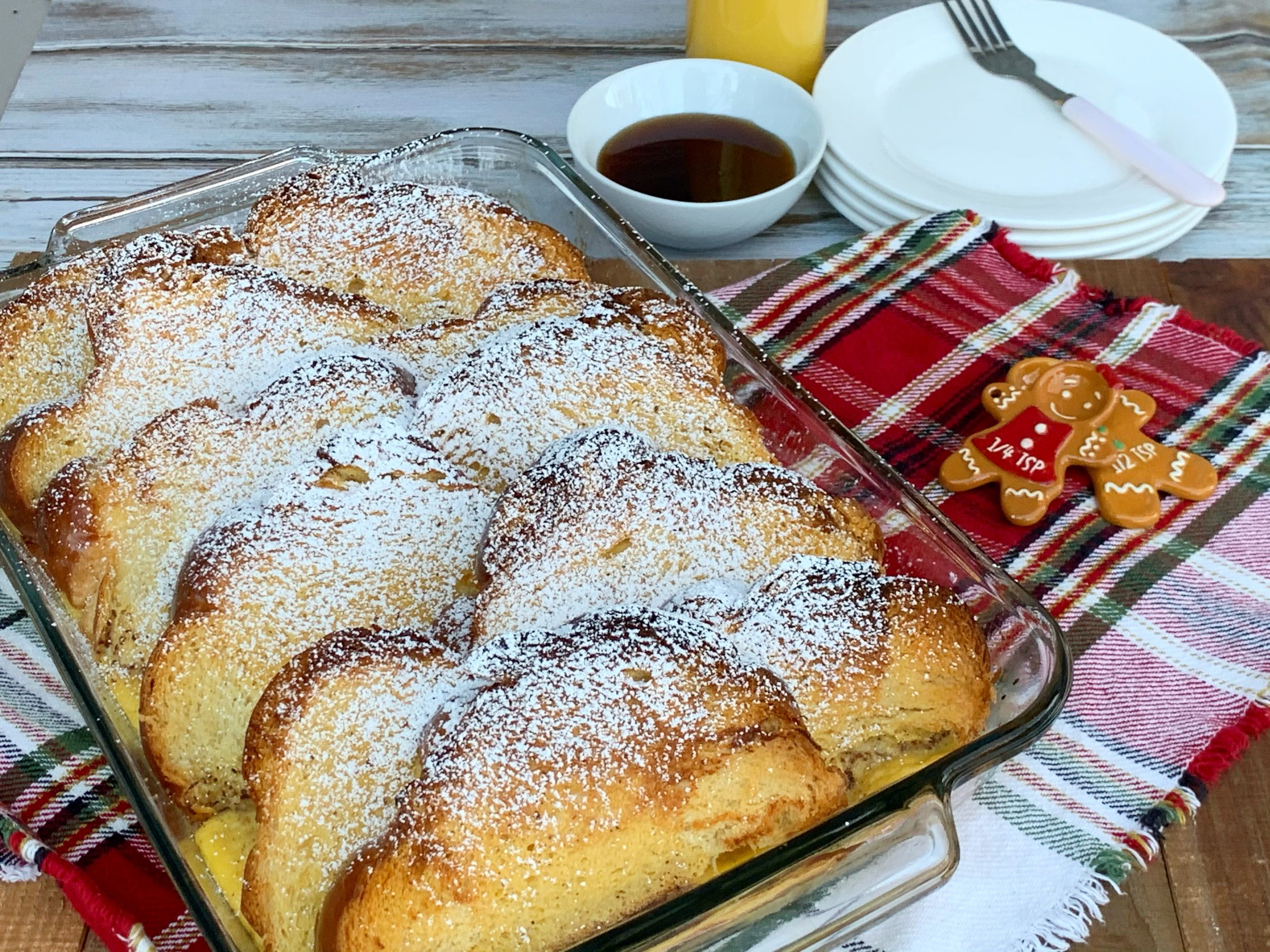 Overnight Eggnog French Toast Casserole Recipe