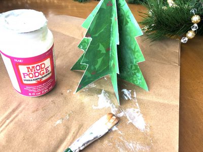 Adding Podge Podge Sparkle To Christmas Tree Adding Podge Podge Sparkle To Christmas Tree