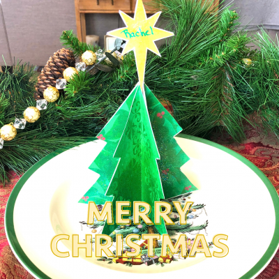 Finished DIY Christmas Name Place Card Holder Finished DIY Christmas Name Place Card Holder