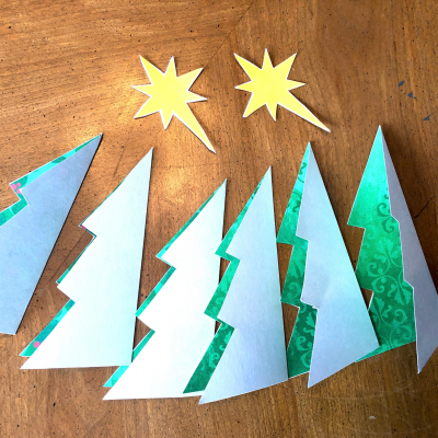 Folding Christmas Trees In Half For Place Cards Folding Christmas Trees In Half For Place Cards