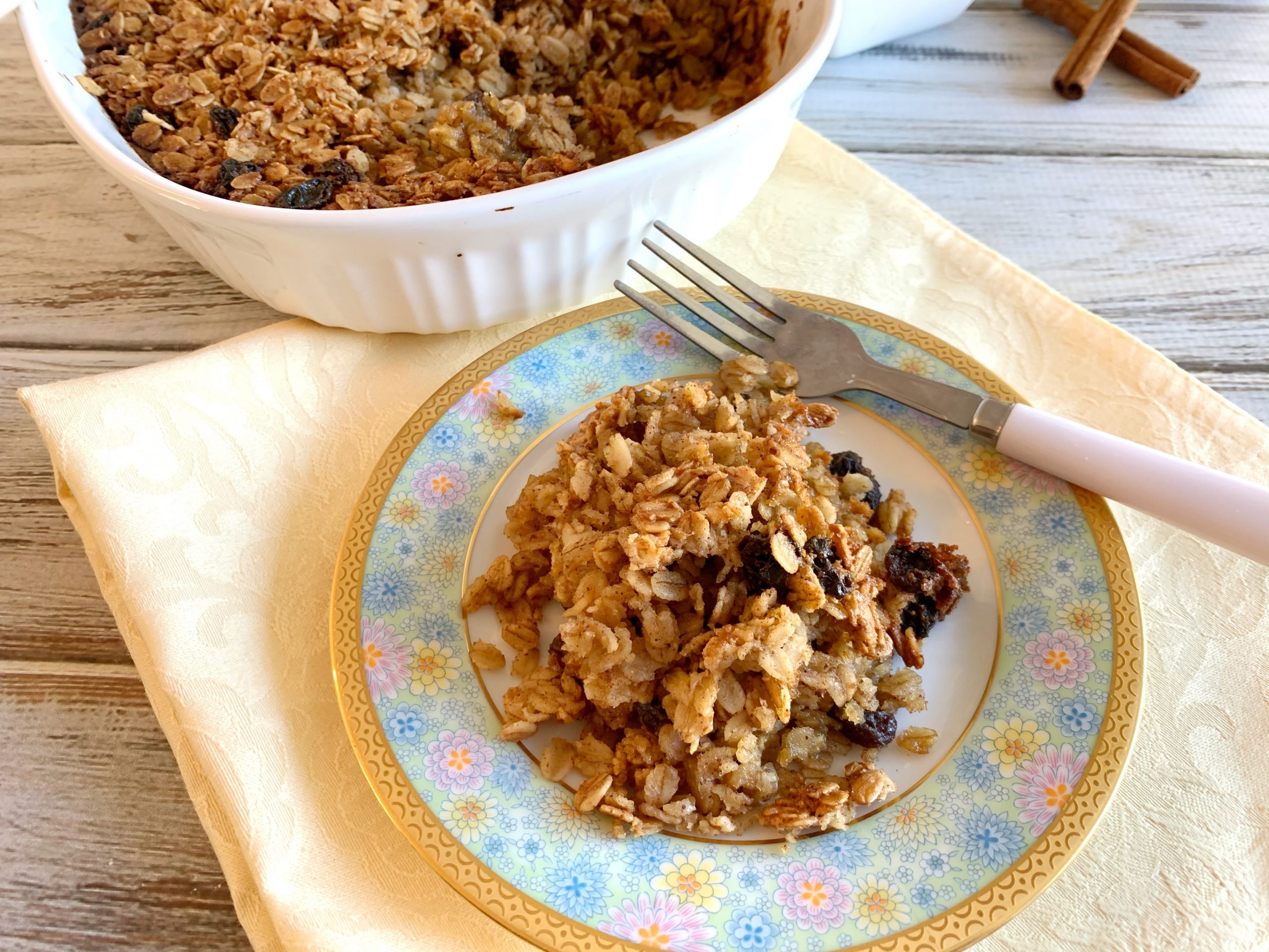 Oatmeal Raisin Breakfast Casserole