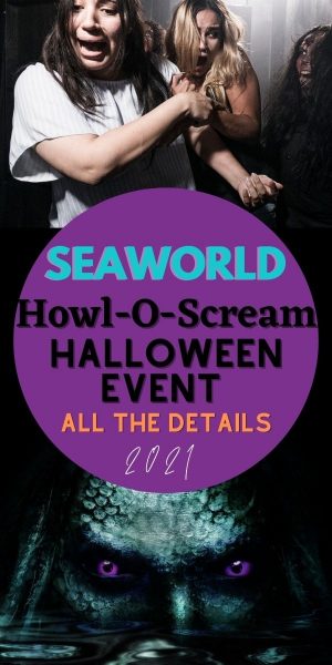 Ticket information and event details for SeaWorld Orlando's Howl-O-Scream ticketed nighttime event. 