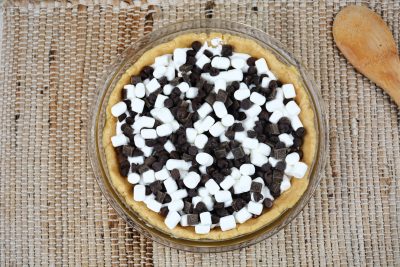 Adding Chocolate Chips and Miniature Marshmallows to dough Adding Chocolate Chips and Miniature Marshmallows to dough