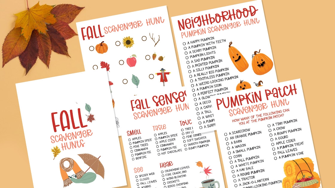 FREE Printable Fall Scavenger Hunts For Kids